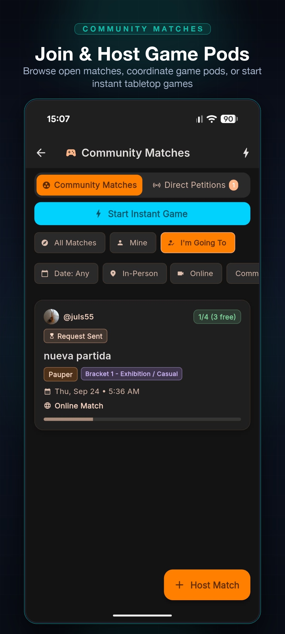 MTG Radar Community Matches
