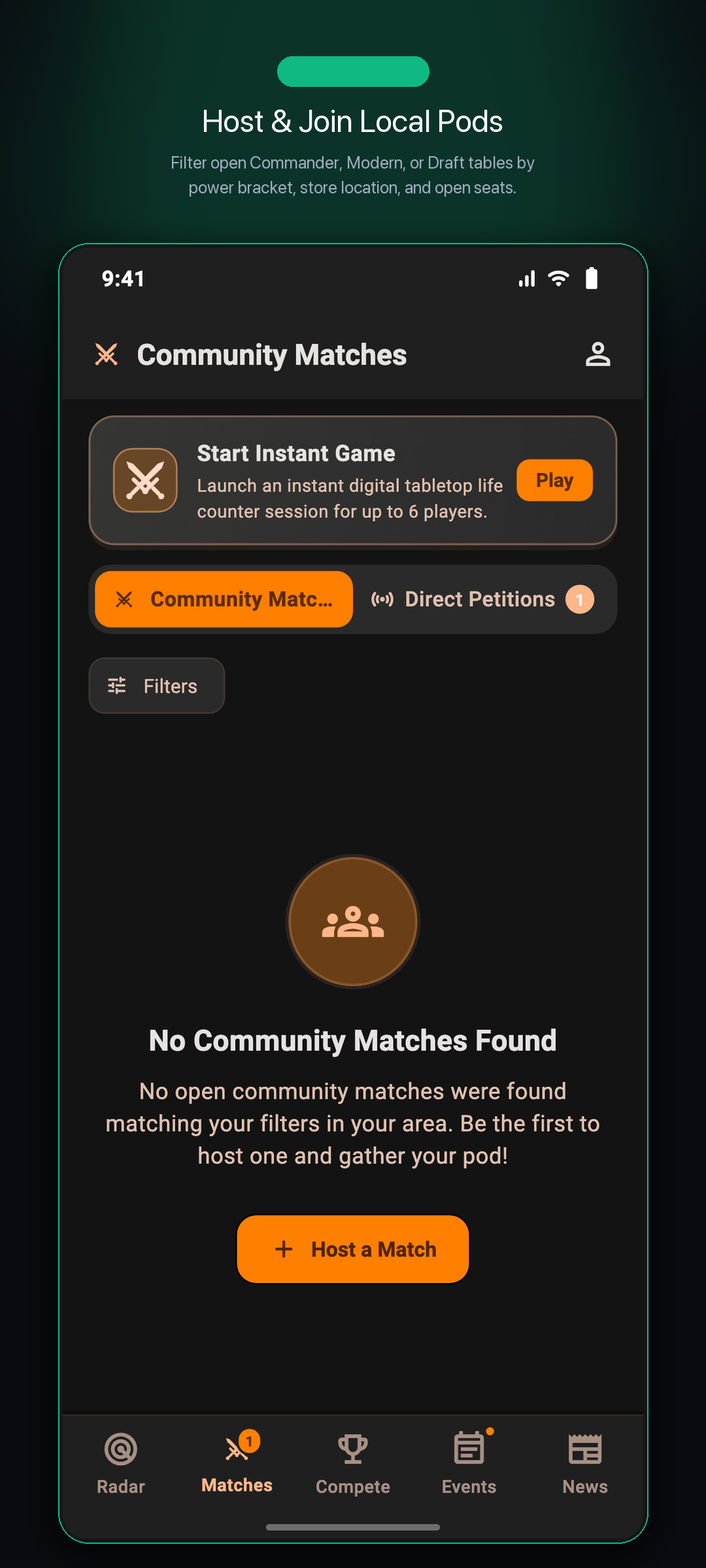 MTG Radar Community Matches