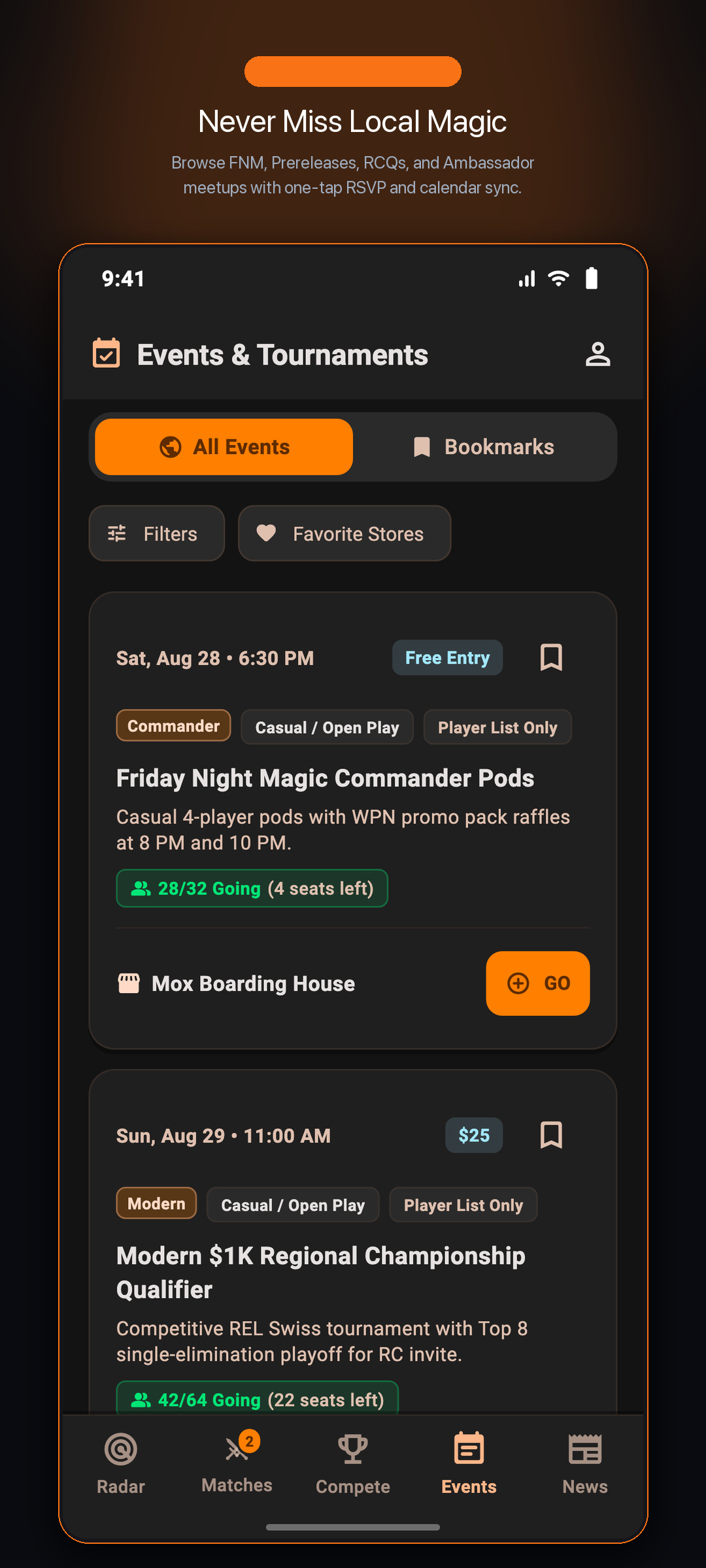 MTG Radar Store & Community Events